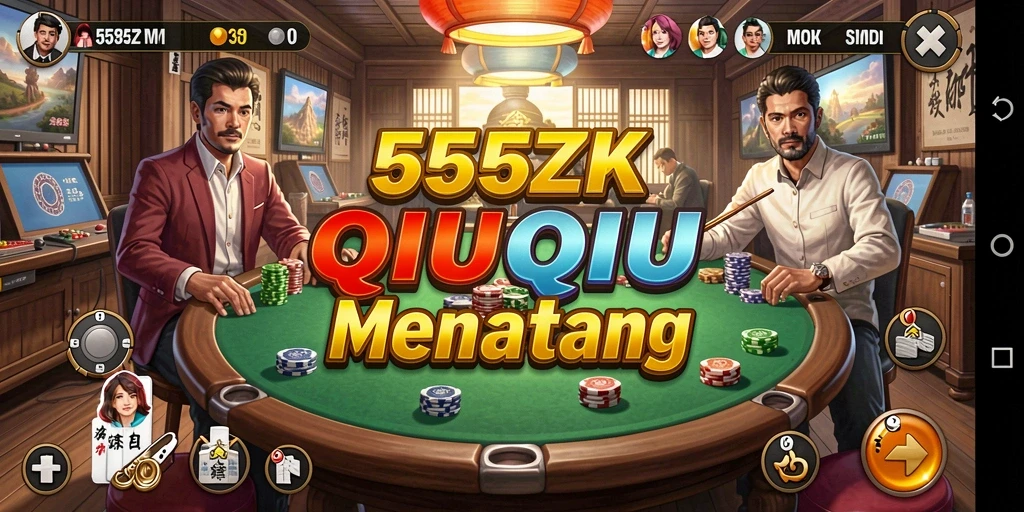 Tampilan gameplay seru dalam QiuQiu 555ZK.