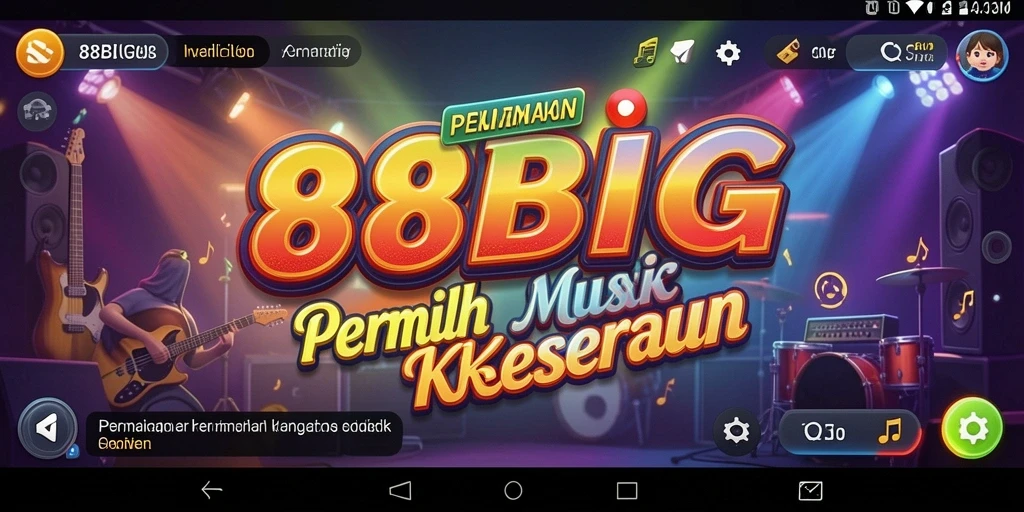 Screenshot menunjukkan pemain menikmati game Musik 88BIG.