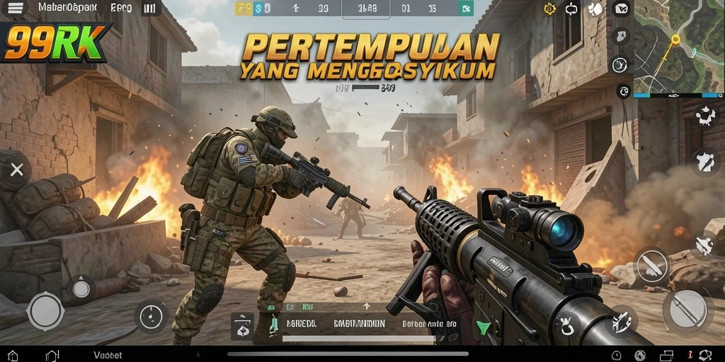Gameplay seru dan menegangkan dalam pertempuran FPS di 99RK.