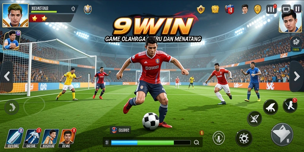 Gameplay seru di 9WIN dengan cuplikan olahraga yang penuh aksi.