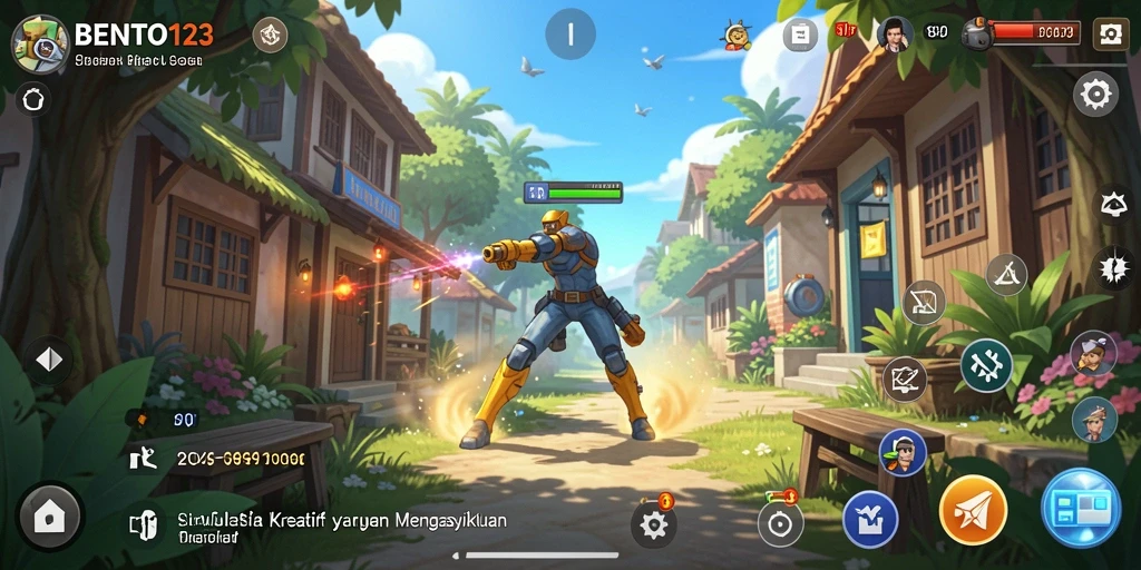 Tampilan gameplay menarik dari BENTO123 yang menampilkan simulasi kreatif.
