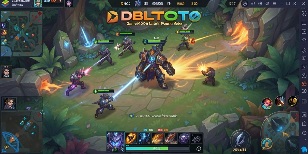 Gameplay menegangkan dari DBLTOTO di arena pertempuran MOBA.
