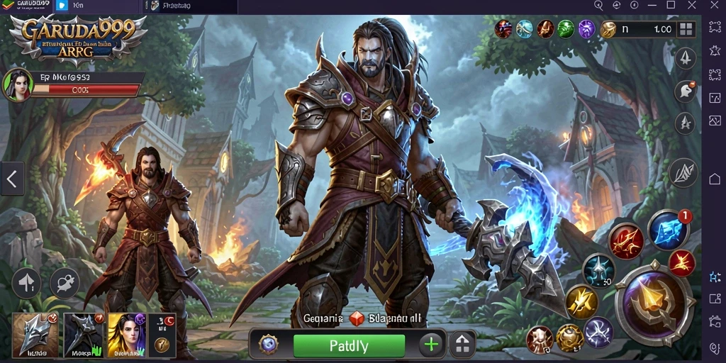 Tangkapan layar gameplay menampilkan pertarungan seru dalam dunia GARUDA999.