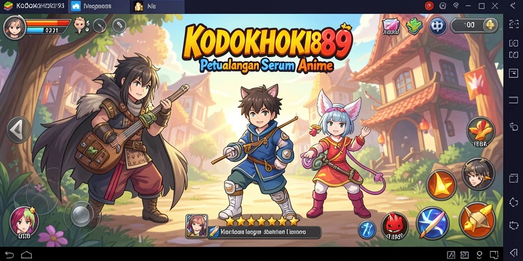 Tampilan gameplay KODOKHOKI889 yang penuh warna dan aksi menarik.