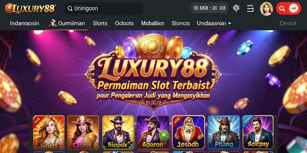 Tampilan menakjubkan permainan Slot LUXURY88 dengan animasi dan tema yang menarik.
