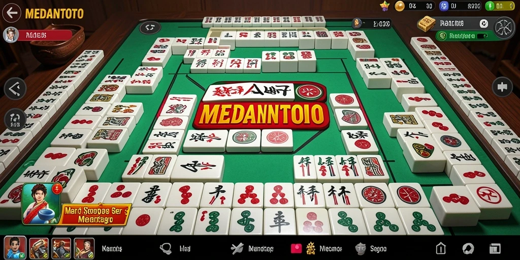 Tampilan gameplay menawan dari MEDANTOTO dengan elemen Mahjong yang menarik.