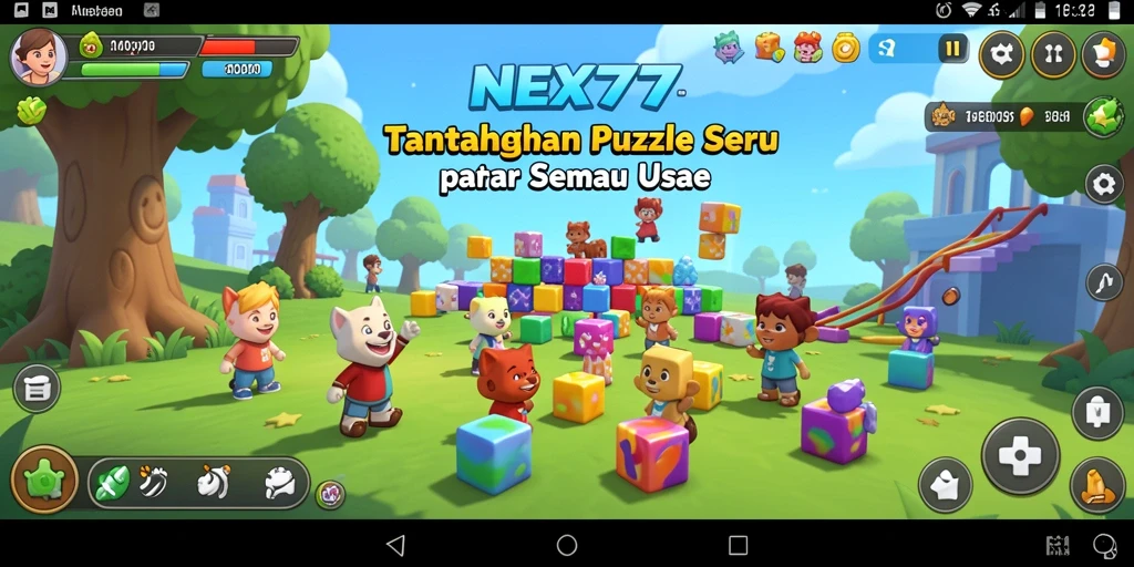 Screenshot NEX777 menampilkan gameplay Puzzle yang seru dan menantang.