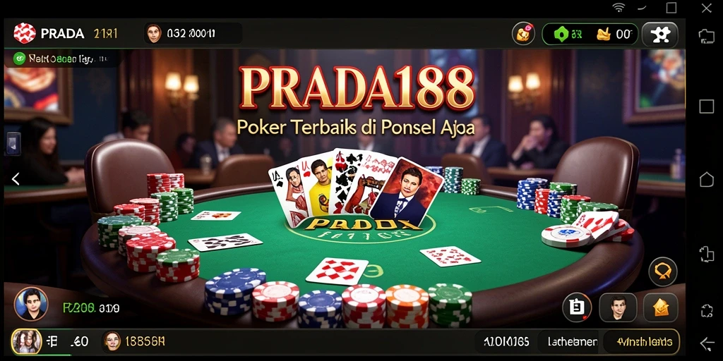 Tampilan layar utama PRADA188 dengan permainan poker yang menarik.