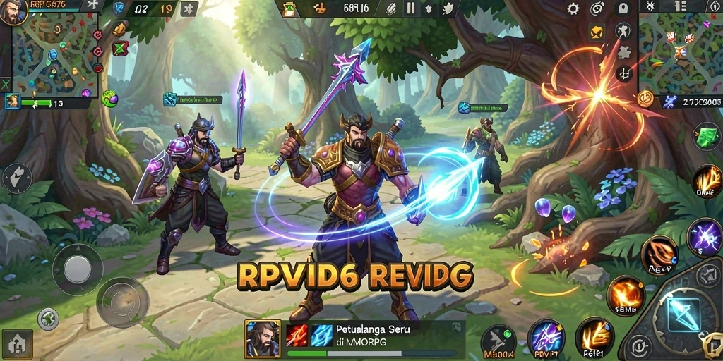 Tampilan seru gameplay dalam RPVIP6 dengan petualangan MMORPG.