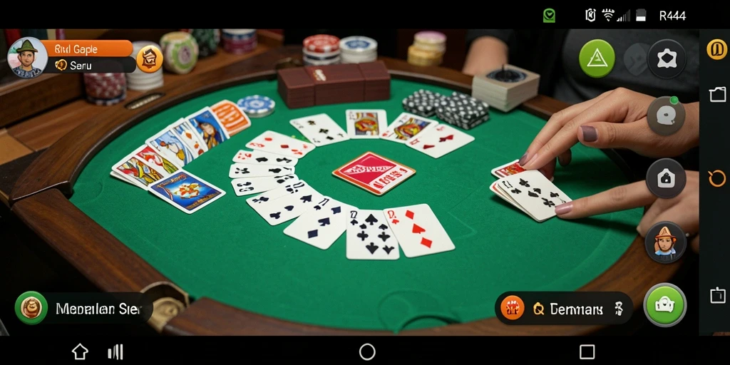 Screenshot gameplay Gaple RR44 yang seru dan mengasyikkan.