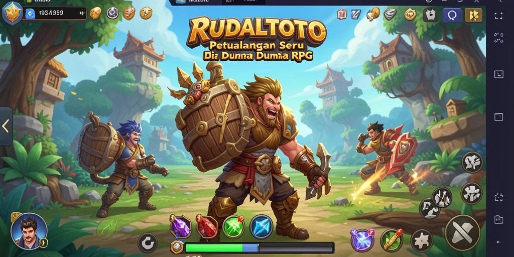Screenshot RUDALTOTO menampilkan aksi seru dan grafis menawan dalam RPG.