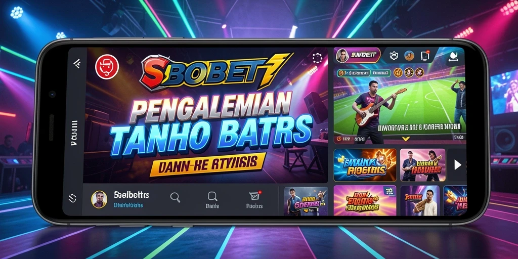 Screenshot menampilkan antarmuka <strong>SBOBET</strong> dengan pilihan lagu menarik.